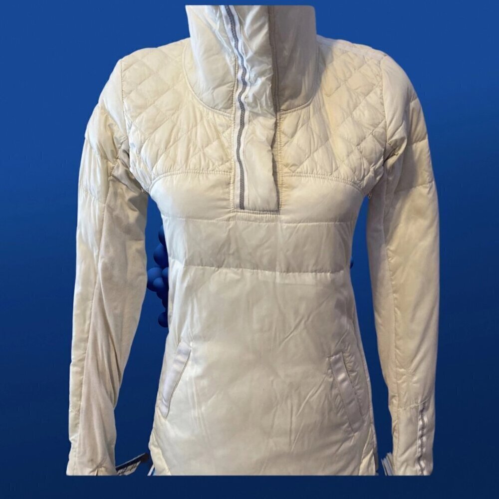Lululemon What the Fluff Pullover Jacket Windbreaker Women's 6 Cream Beige Run - Picture 2 of 8